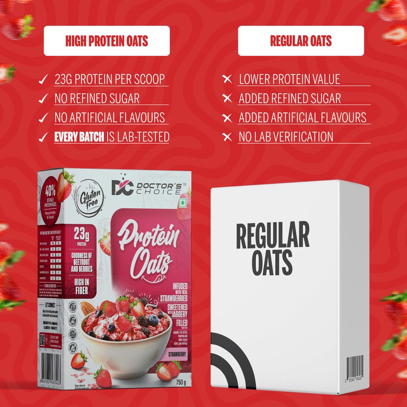 DOCTOR'S Strawberry High Protein Oats 23g - Image 6