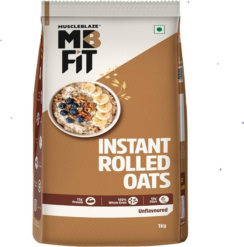 MUSCLEBLAZE 100 Rolled Oats, Breakfast Cereals, No Added Sugar