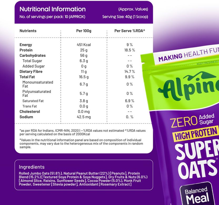 ALPINO High Protein Super Oats Chocolate 25% Protein - Image 5