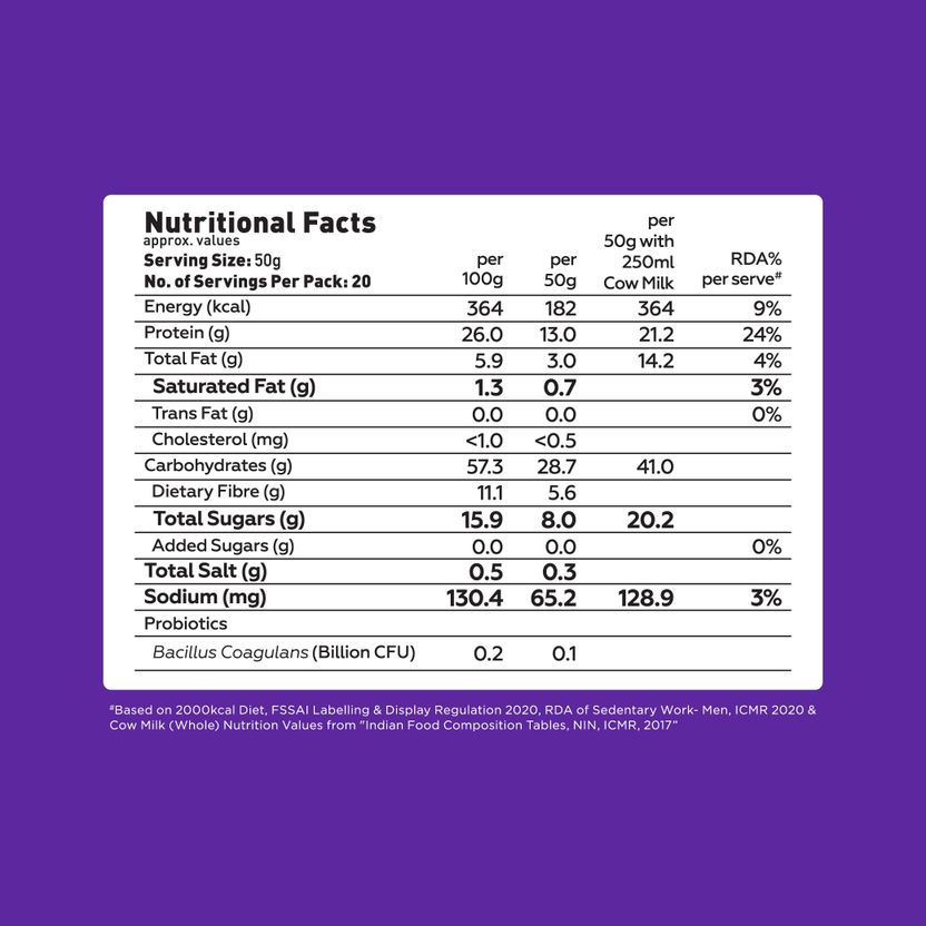 Yogabar High Protein Oats Dark Chocolate 26g - Image 3