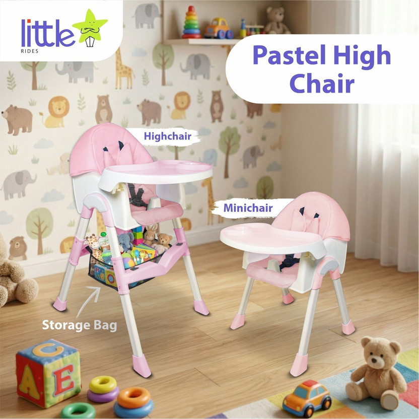 Click to enlarge LITTLE RIDES High Chair for Baby/Baby Feeding Chair for 0 to 5 Ye...more
