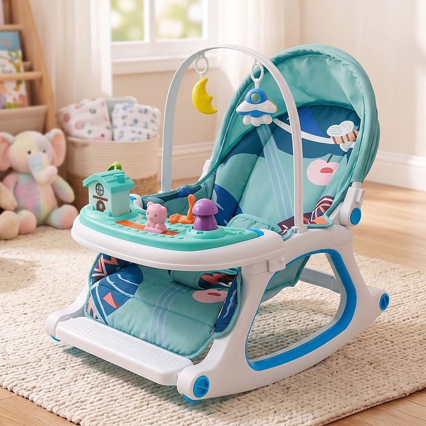 R for Rabbit Rock N Nap Bliss Rocker for Babies with 3 Point Safe...more - Image 10