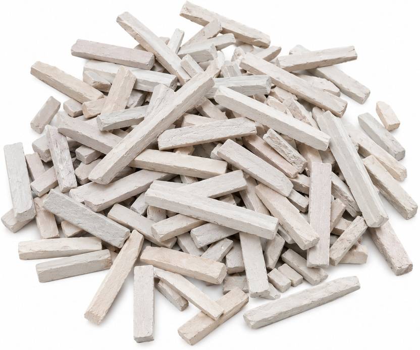Amiraj Enterprise 500g Girls Favourite Natural Slate Pencils Sticks Full Earthy Smooth and Soft White Chalk box, Premium Quality Pencil Sticks Multi Purpose Use