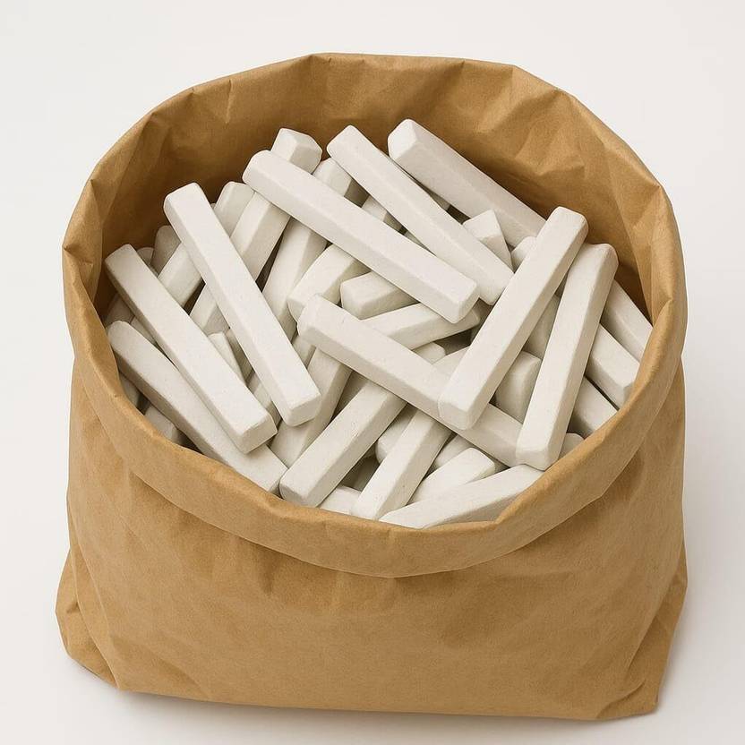 BSFA Jumbo White Slate Pencils, Natural Slate Chalk Bars, Chalk Sticks Slate Pencil Chalk Box
