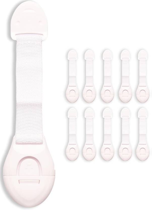 Skylofts 10 Baby Safety Locks for Cabinets, Drawers Furniture Locks Baby Safety Products Child Safety Door Lever