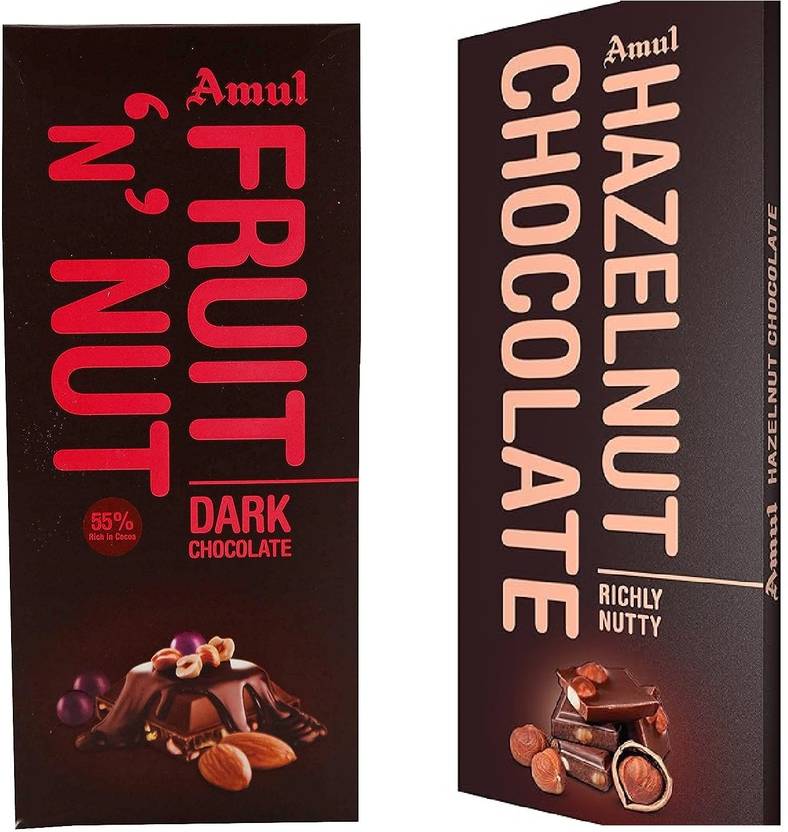 Amul FRUIT N NUT + HAZELNUT CHOCOLATE Bars Price in India Buy Amul