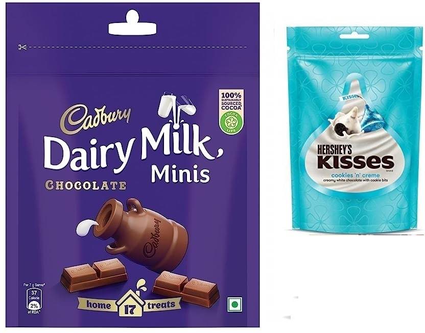 Cadbury Dairy Milk Chocolate Home Treats & Kisses White Chocolates CNC