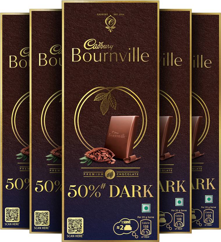 Cadbury Bournville 50 Cocoa Dark Chocolate Bars Price in India Buy Cadbury Bournville 50