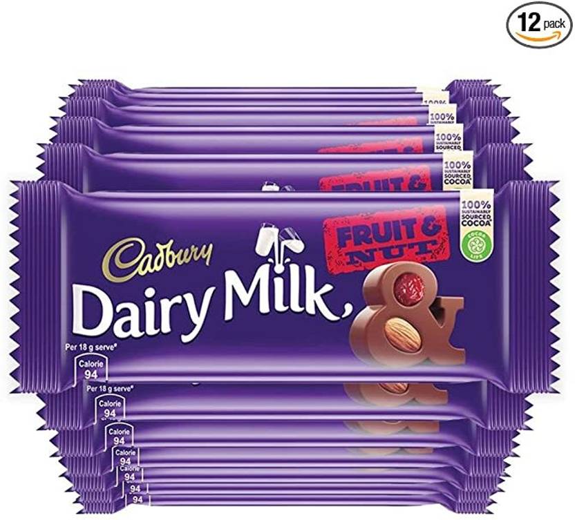 Cadbury Dairy Milk Fruit and Nut Chocolate Bars Bars Price in India