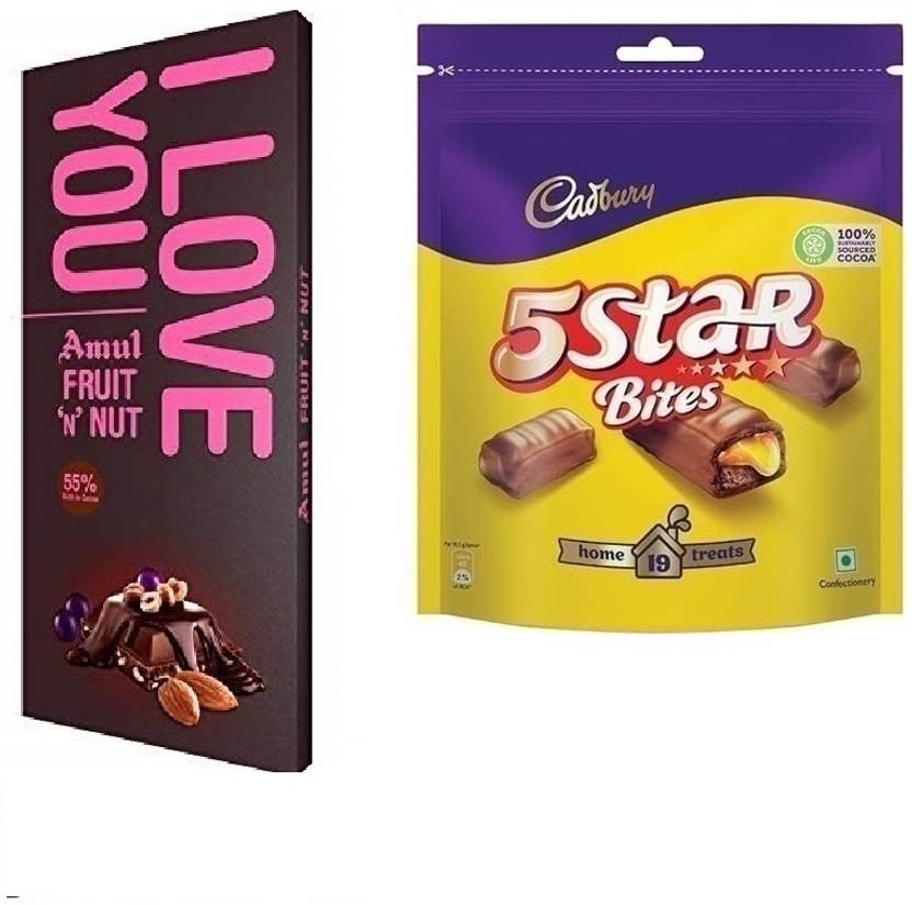 Amul Fruit N Nut I Love & 5 Star Chocolate Bars Price in India Buy