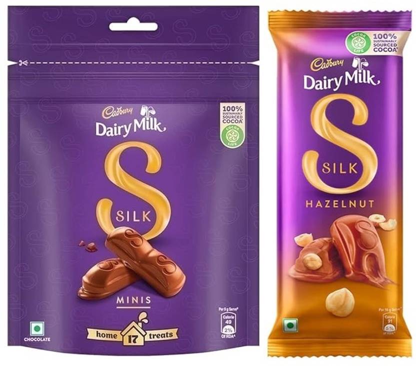 Cadbury Dairy Milk Silk & Silk Hazelnut Chocolate Bars Price in India