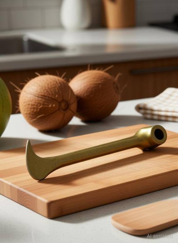 CEESHA Strong Handle Iron Coconut Opener Tool Coconut Slicer