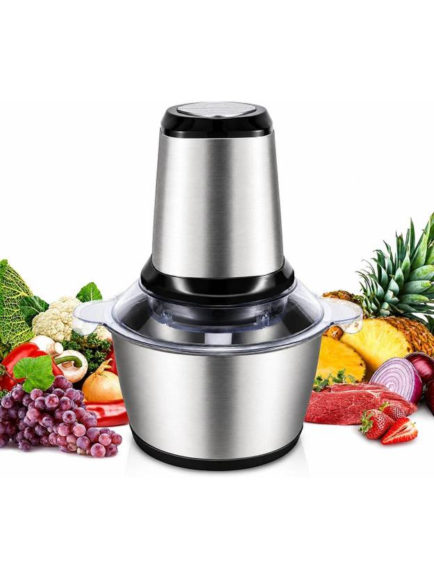 GIZMOSOUL 2L Electric Food & Meat Chopper with 4 Stainless Steel Blades Electric Vegetable & Fruit Chopper