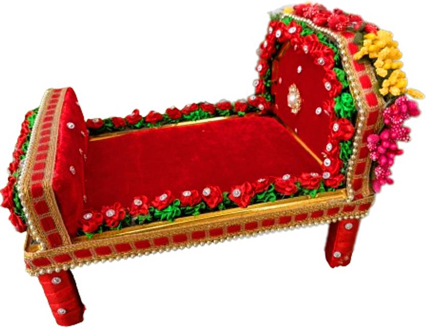 Dev Samagri Lord Krishna/Gopal Ji Bed Showpiece Figurine for Pooja