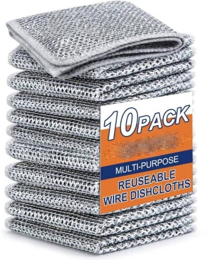 TEKCOOL Non-Scratch Dish Wash Cloth and Clothing Drying Rope
