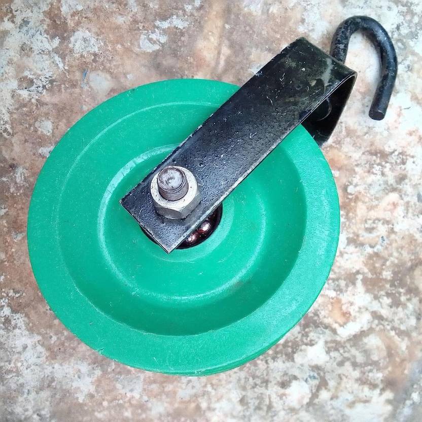 LJL Traders Ball Bearing Pulley for Lifting Rope Exercise Well Home Gym - 4.5inch Climbing Pulley