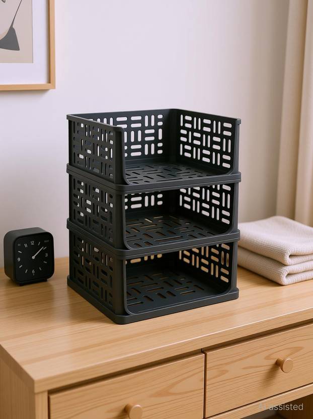 AquaDance VT-Black Cloth Organizer (Pack 3) Drawer Divider