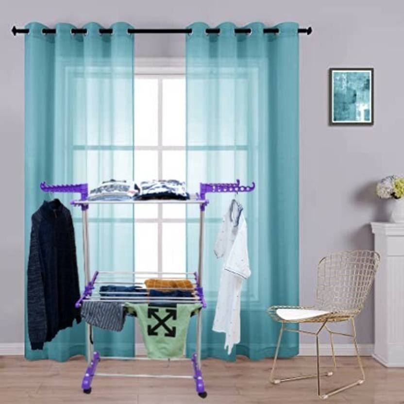 Unizone Steel, Aluminium, Plastic Floor Cloth Dryer Stand DDDFG656Racks