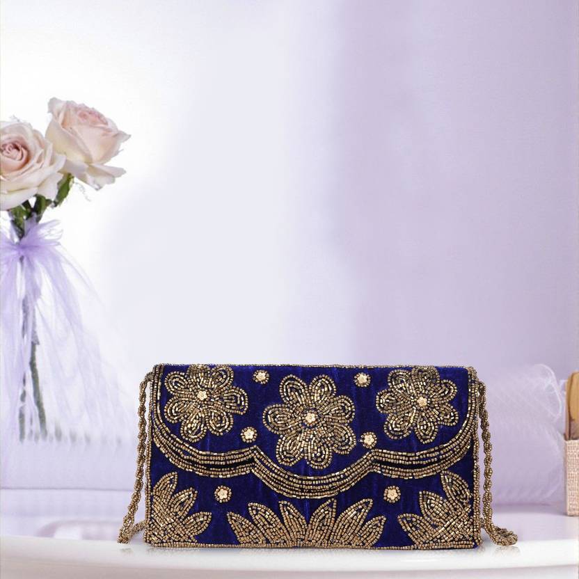 ROLEXO Casual, Formal, Party, Sports Blue Clutch