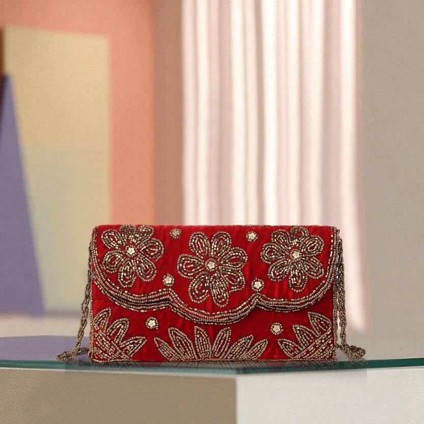 ROLEXO Casual, Formal, Party, Sports Red Clutch