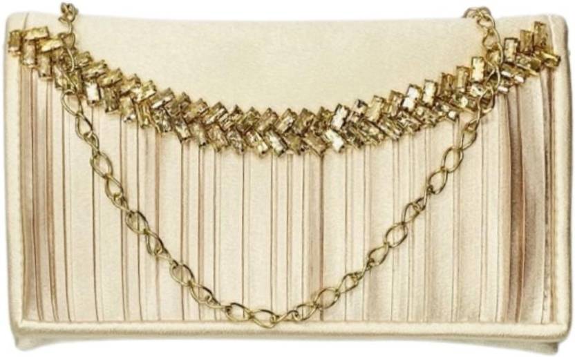 Casual, Formal, Party Gold  Clutch