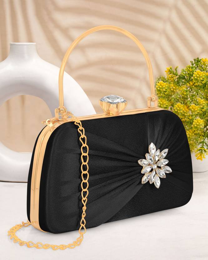 Misha Casual, Formal, Party Black  Clutch