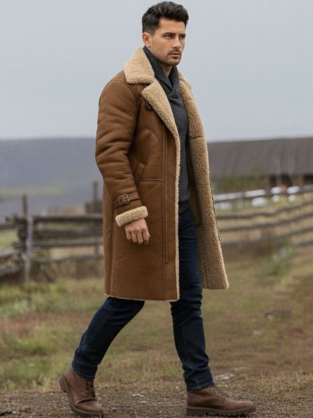 Mast & Harbour Men's Polyester Solid Coat - Image 2