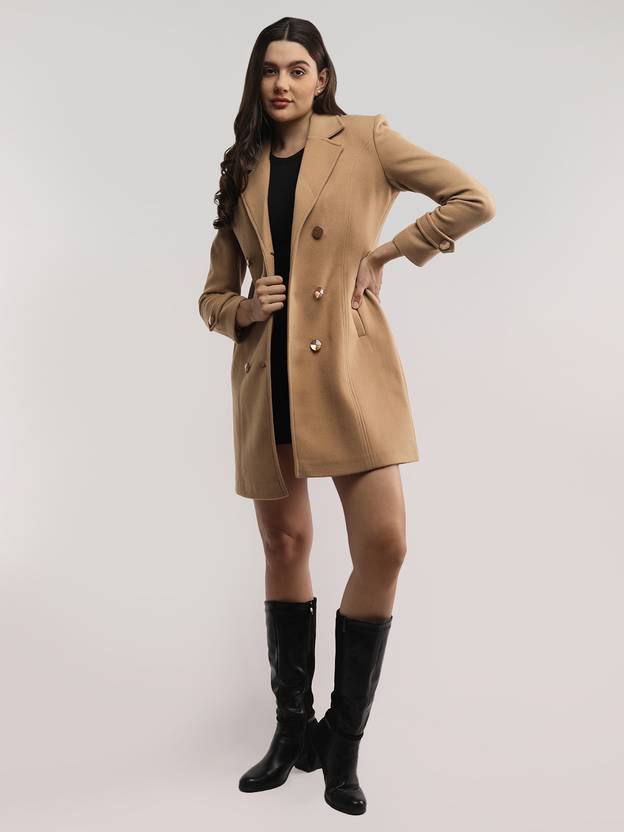 Ajio Tan Womens Overcoat Tan Coat Women Online