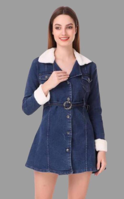 fashioncharm denim Coat Buy fashioncharm denim Coat Online at Best