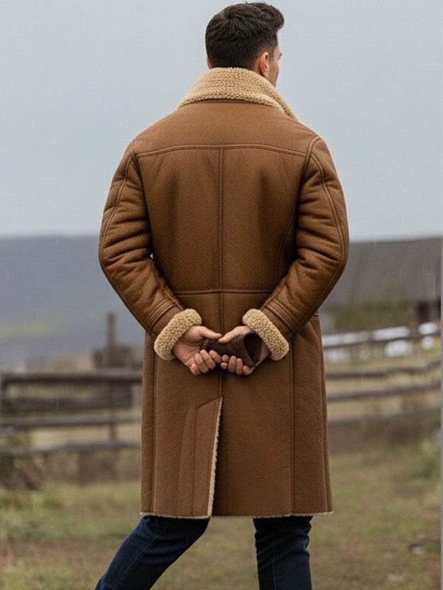 Mast & Harbour Men's Polyester Solid Coat - Image 4