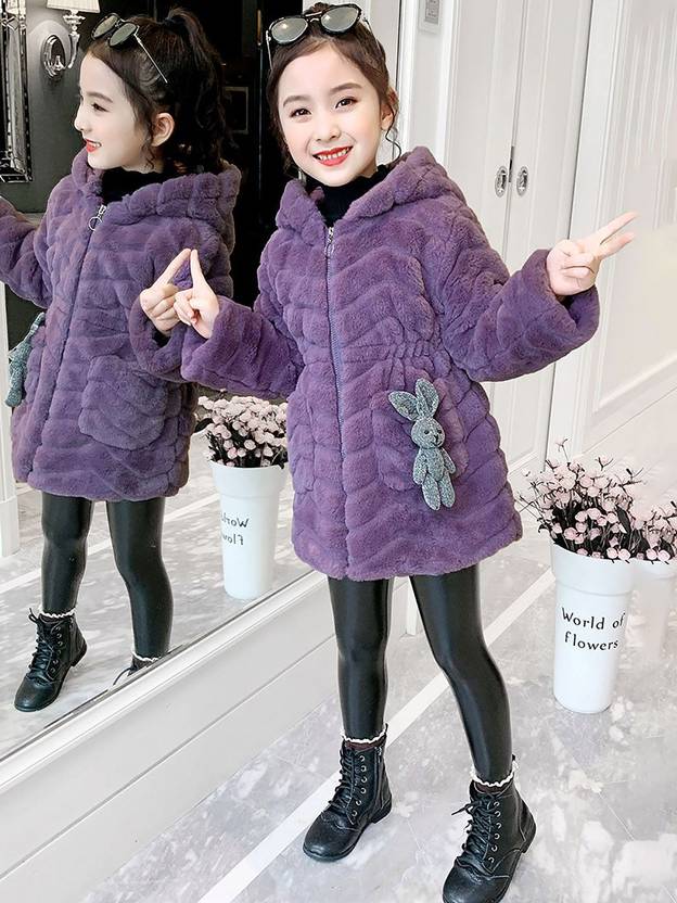 StyleCast x Revolte Polyester Solid Coat For Girls