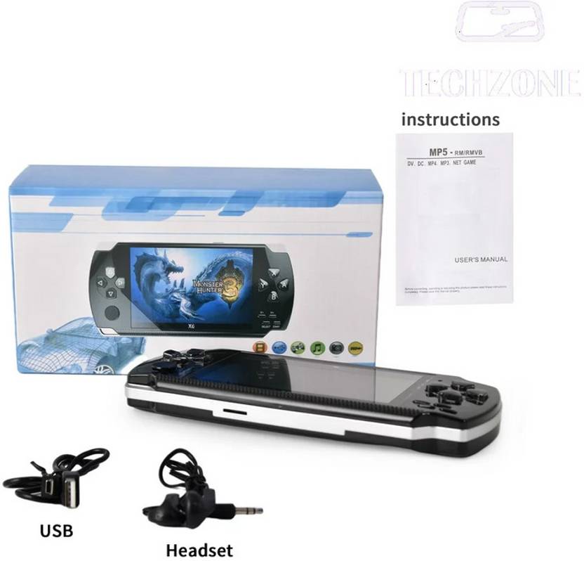 TECHZONE 32 Bit PSP Video Game with Super Mario, Taken3 and Many More