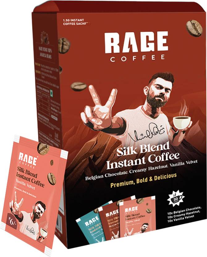RAGE Sachets Pack of 30 Premium Bold & Smooth Instant Coffee Price