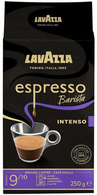 Lavazza Espresso Barista Intenso, 100% Arabica Ground Coffee