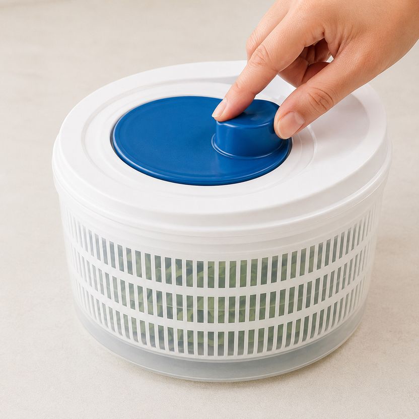 ivyroll Salad Spinner Vegetable and Fruit Dryer Sieve, White - Image 3