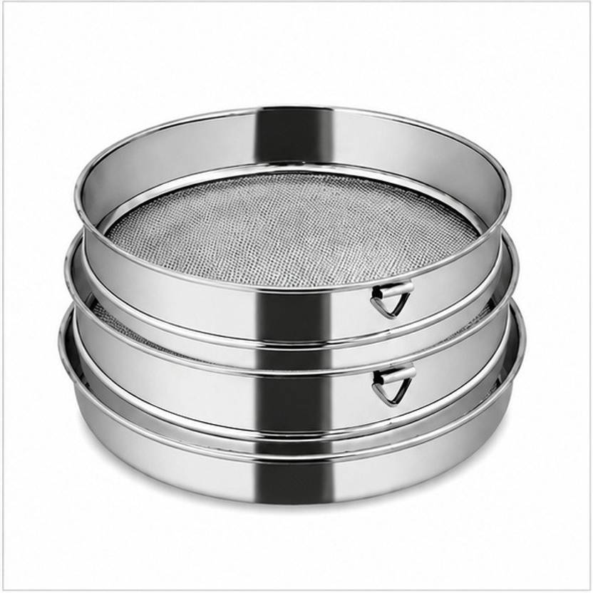 ARSALES Stainless Steel Flour Sifter Set of 3 Sieve