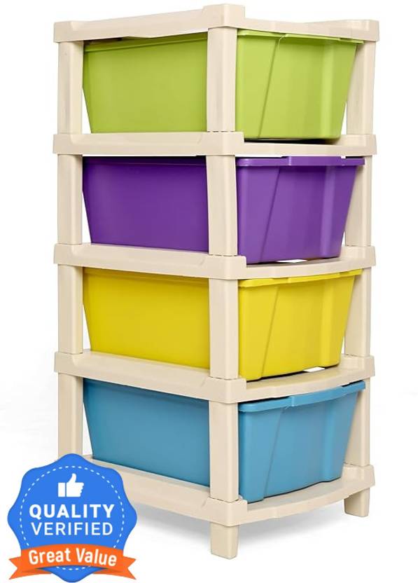ASHLAS 4XL Plastic Modular Drawer System For Home, Office, Hospital, Parlor, School PP Collapsible Wardrobe