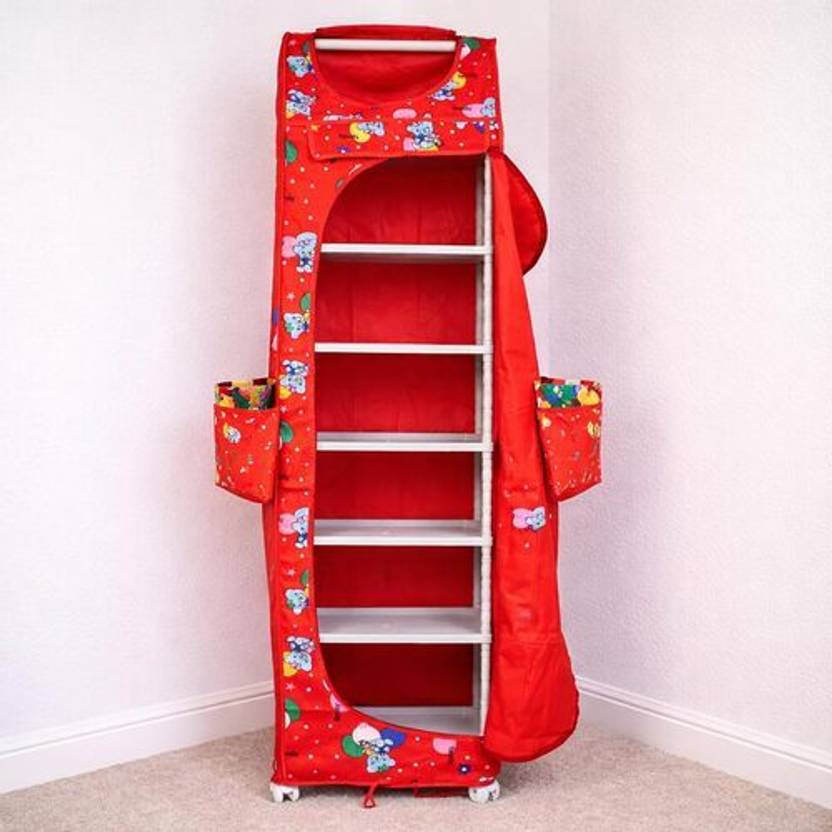 Babyjoys Babyjoys Baby Wardrobe Organizer with 7 Shelves, Foldable Plastic Baby Almirah PP Collapsible Wardrobe