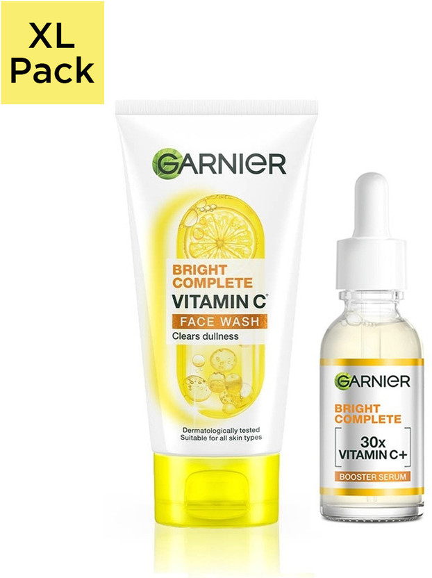 GARNIER 2 Step Brightening Kit - Bright Complete Facewash 150g +