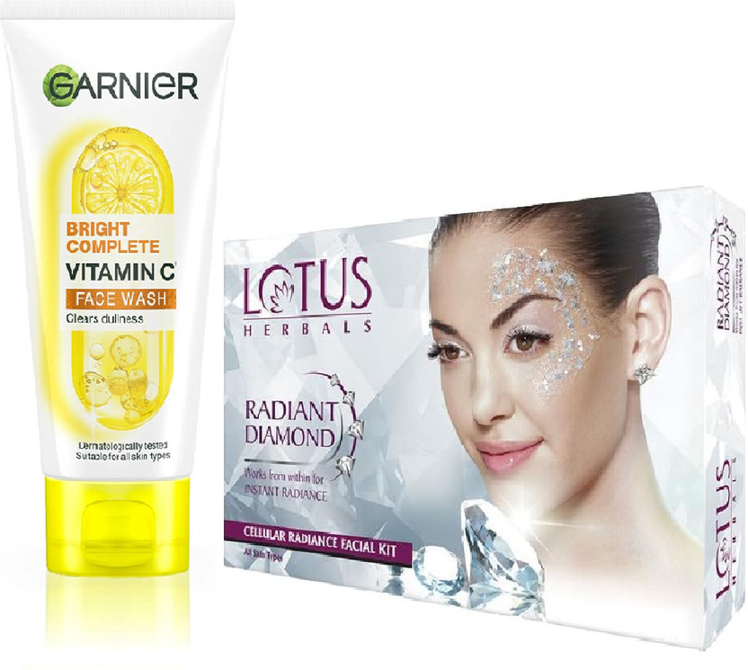 Garnier Men Bright Complete Vitamin C Face Wash 50g + Lotus
