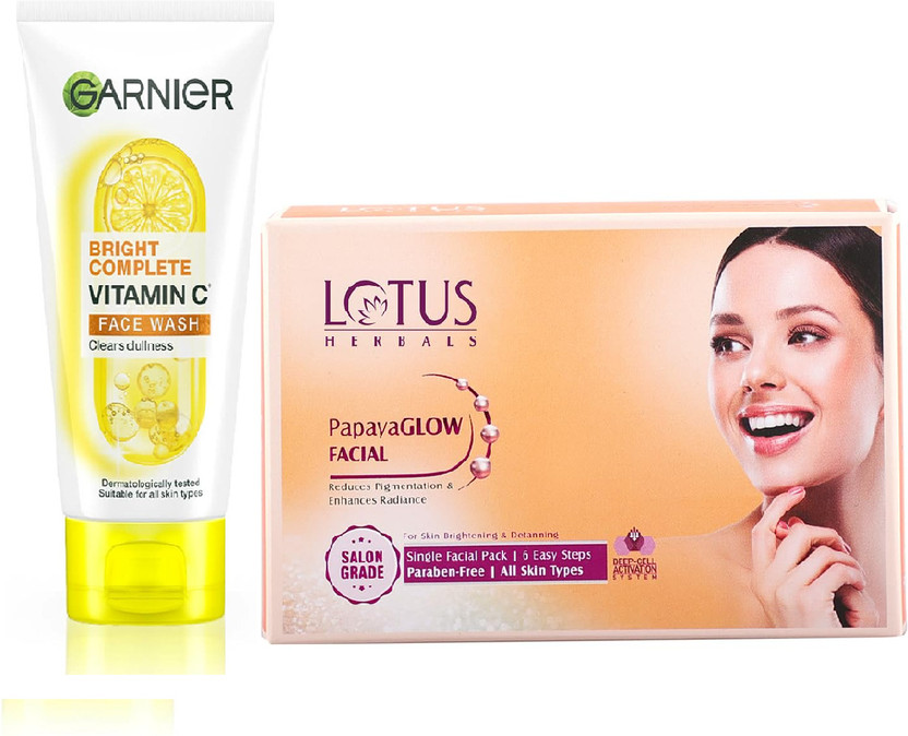 Garnier Men Bright Complete Vitamin C Face Wash 50g +Herbals