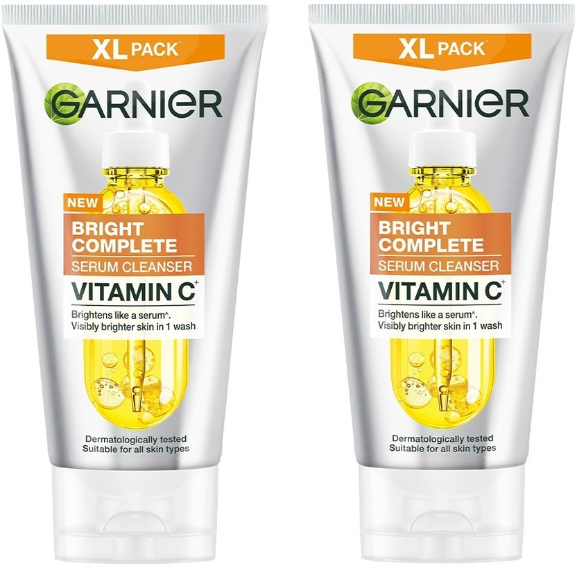 GARNIER 2-in-1 Vit C Serum Cleanser- Brightens & Hydrates, 150g