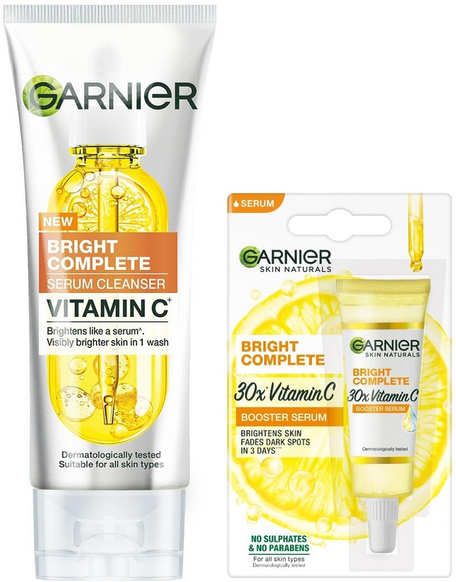 Garnier Men Vitamin C Serum 7ml + Foaming Cleanser 100ml for