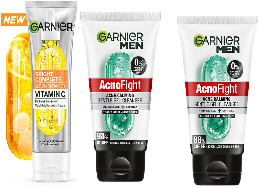 Garnier Men Bright Complete Vitamin C Cleanser Face