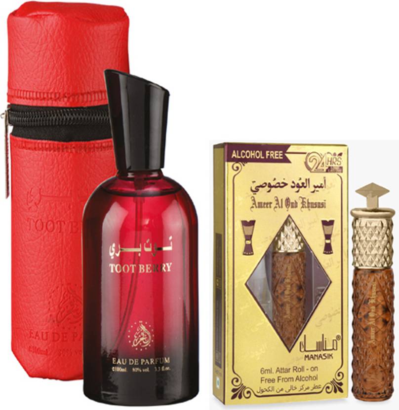 AL FAKHR Tooth Berry Perfume 100ml & Ameer Al Oud Khususi Attar 6ml