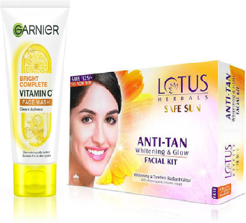 Garnier Men Bright Complete Vitamin C Face Wash 50G + Anti-Tan