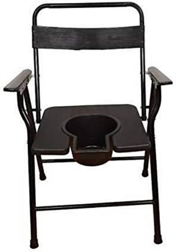 FORESTCLOUD for unisex/ADULT Comfortable Safe chair Commode Chair(Black With pot) Commode Shower Chair