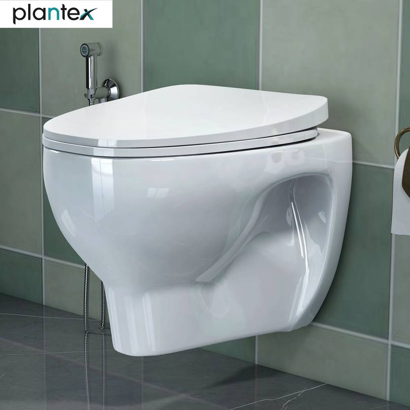Plantex Commode for Toilet/Ceramic Rim Western Commode/Wall Hung ...