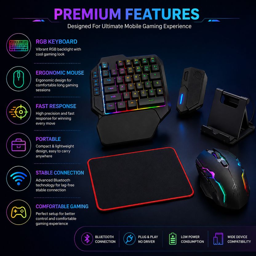 Confiance Bluetooth Gaming Keyboard Mouse Converter - Image 4