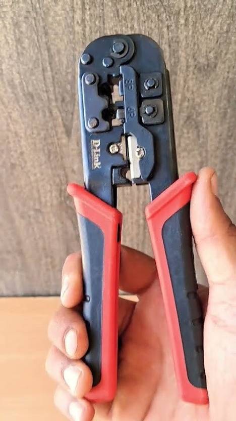 D-Link NTC-001 Dlink Crimping Tool Wire Cable Stripper Cutter RJ 45 LAN Modular Plugs Wired Ethernet Lan Adapter compatible with Windows